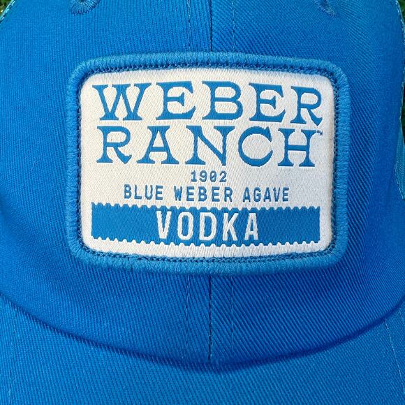 Weber Ranch Blue Agave Vodka Blue Mesh Snapback Hat Cap - Picture 6 of 8